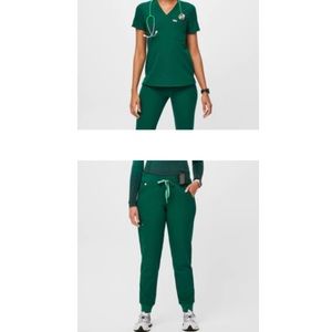 Women’s Figs Set Zamora/Catarina Capri Hunter Green Size Small